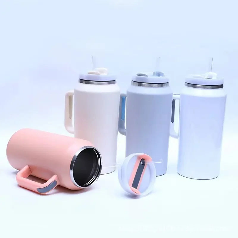 Car Cup 64oz Handle Insulation Cup Large Capacity Cold Insulation Straw Ice Cup