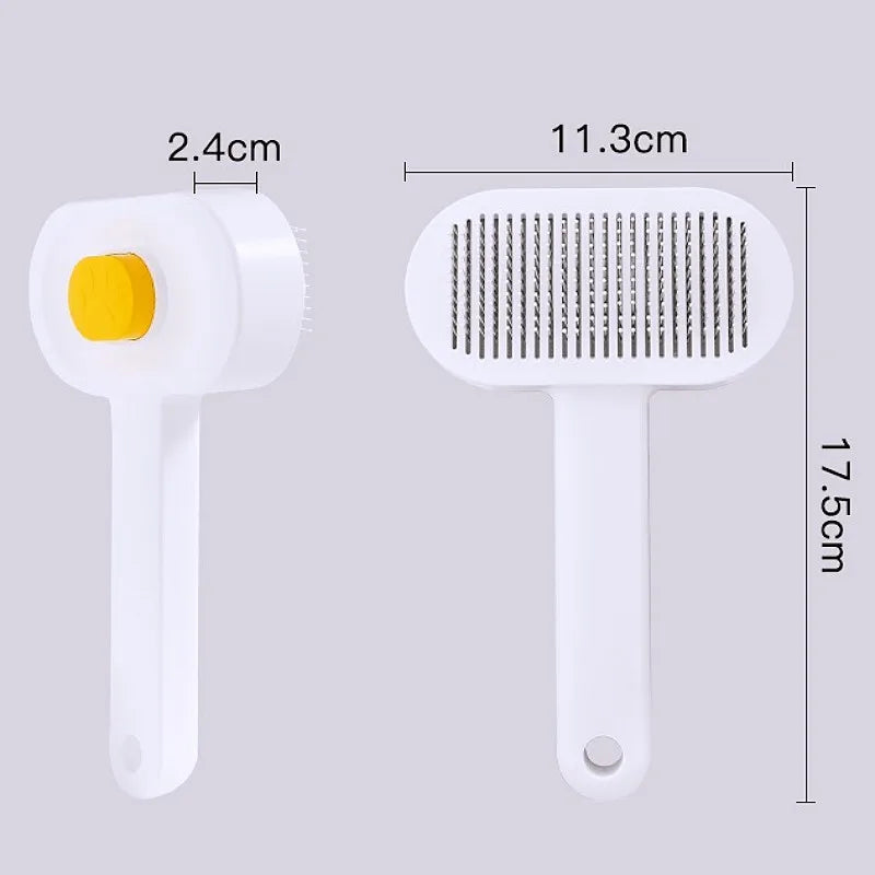 Dog Brush Automatic Pet Hair Remover Self Cleaning Cat Brush One Button Dog Grooming Brushes Massage Cat Comb Pet Accessories
