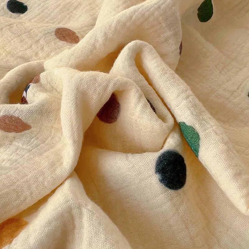 Korean Pure Cotton Multi-Purpose Blanket Cartoon Casual Shawl for Travel Airplane Kids Adults Air Conditioning Blanket for Home