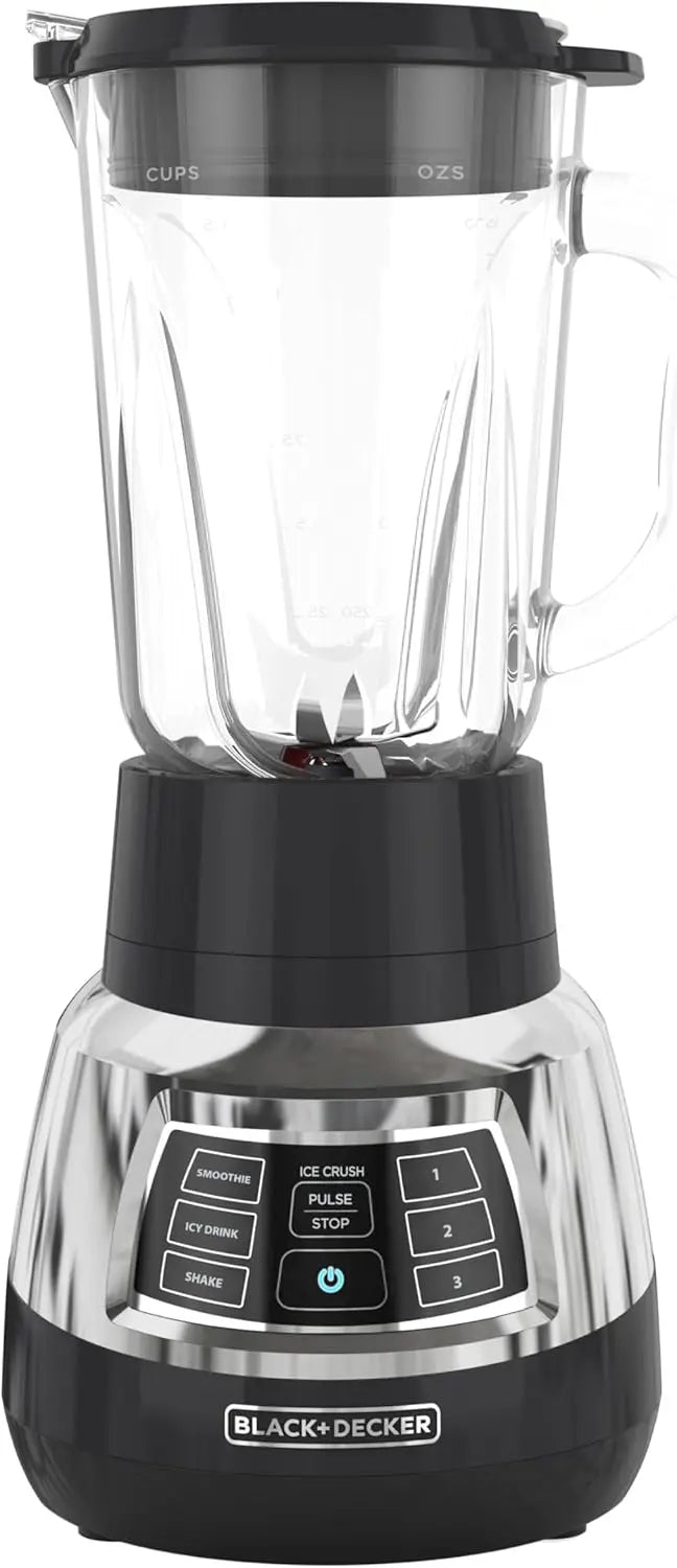 Quiet Blender with 6-Cup Glass Jar, 3 Speeds & Pulse Function, 900W Power for Fast Smoothies and Drinks