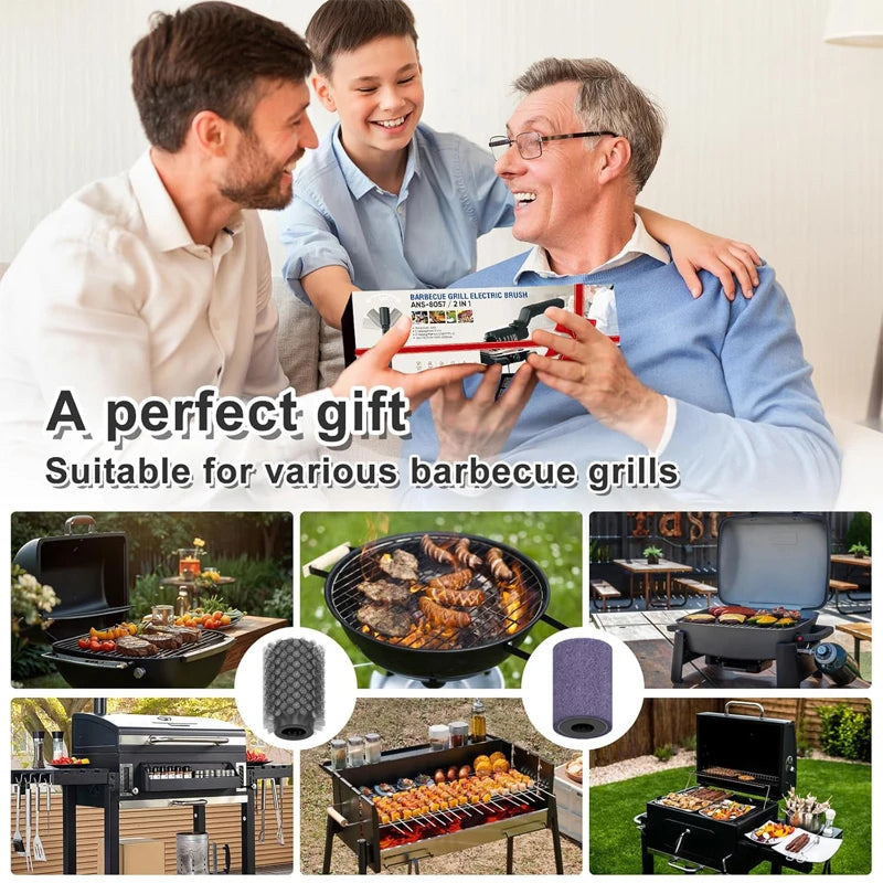 Electric Brush For Grill Cleaning Brush BBQ Brush Tweezers For Cooking Kitchen Brush Firewood Tongs Grill Brush Airfryer Magnet