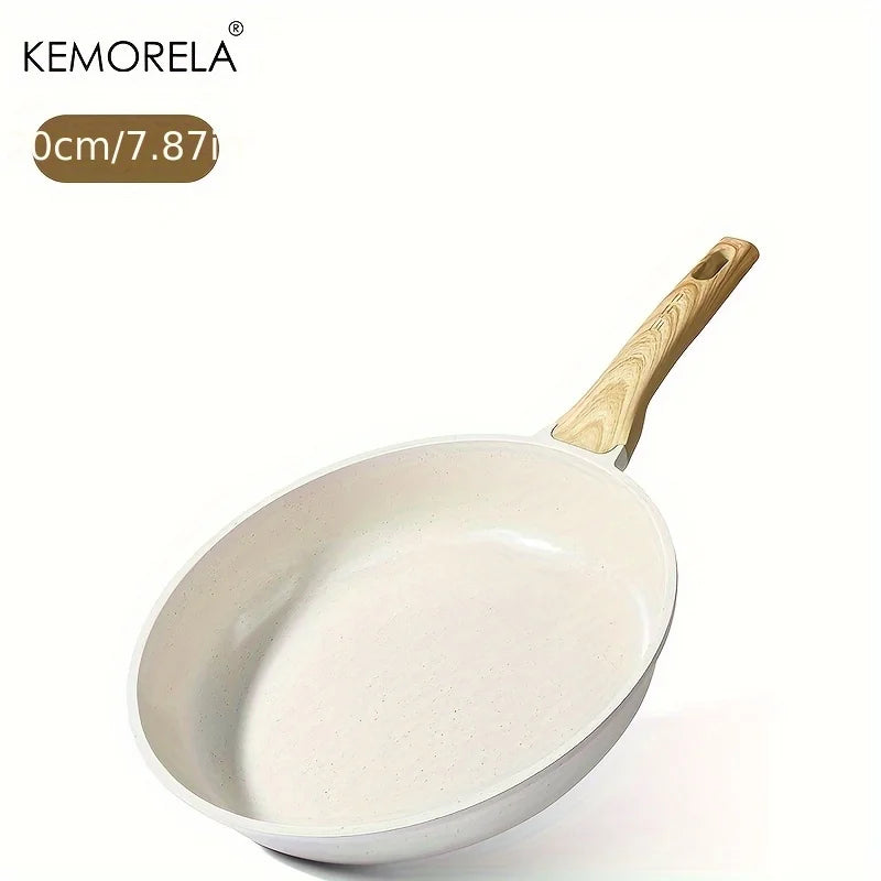 KEMORELA Nonstick Frying Pan Skillet Induction Compatible Healthy Granite Coating Heat-Resistant Handle Options 20/24/28cm 1PCS