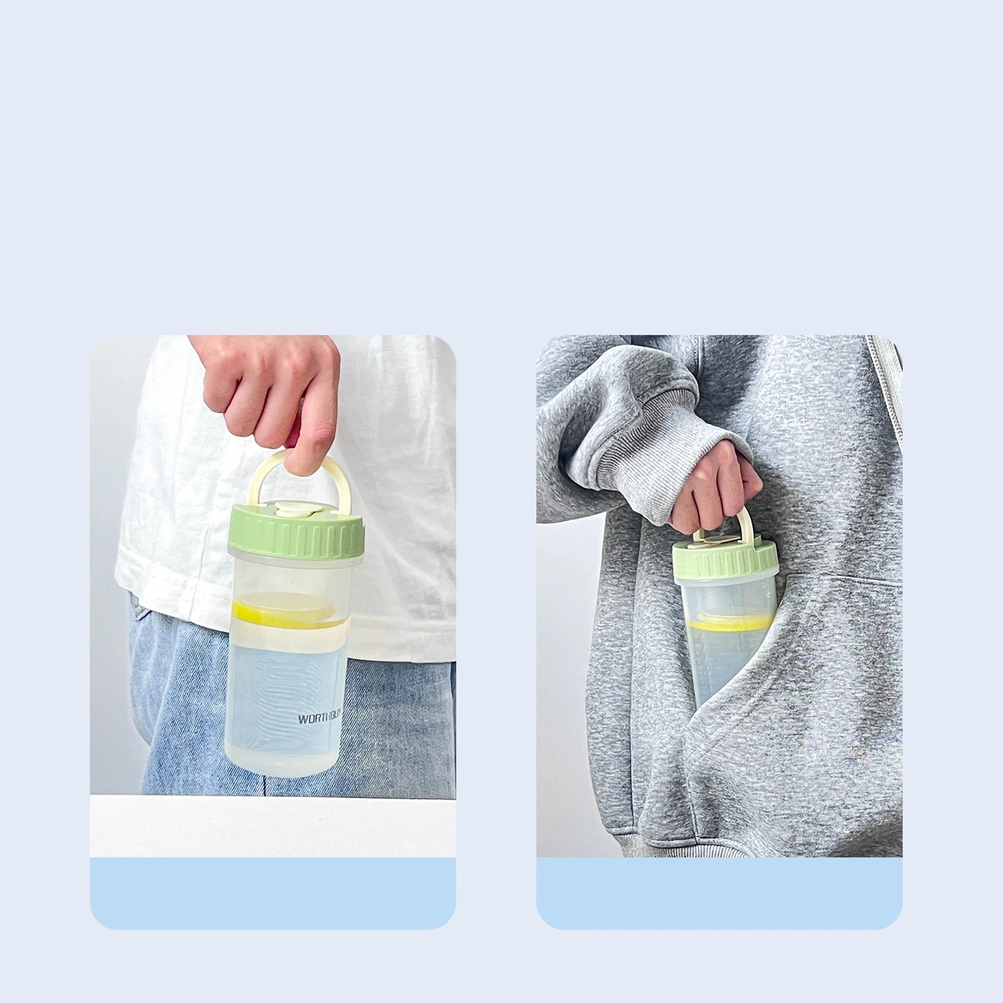 Clear Plastic Water Cup Tumbler Outdoor Portable Heat-Resistant Drinking Cup For Students Leak Proof Juice Beverage Coffee Cup
