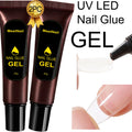 30g Gel Nail Glue UV/LED Lamp Required Super Strong Solid Gel 2pcs for Acrylic Nails Tips Press-Ons Extensions Soak-Off DIY