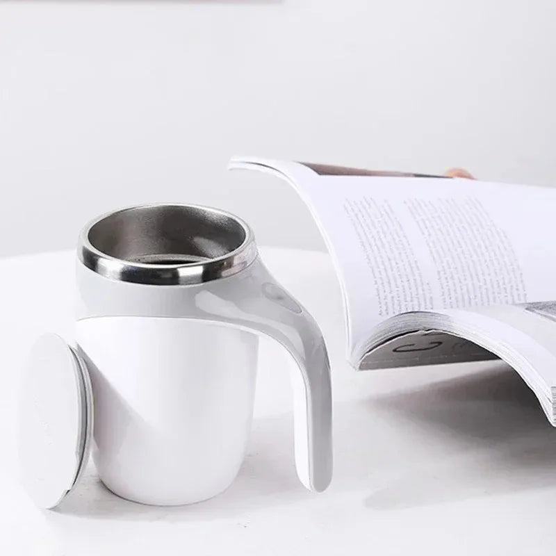 Rechargeable Portable Electric Stirring Cup Mug Automatic Magnetic Rotating Stainless Steel Coffee Mixer Home Drinking Tool