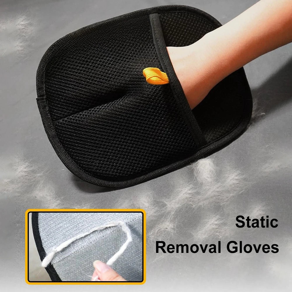 1/2/3 pcs Pet Brush Gloves Double Sided Pet Hair Remover Mitt Deshedding Brush Glove for Small Medium and Large Pets
