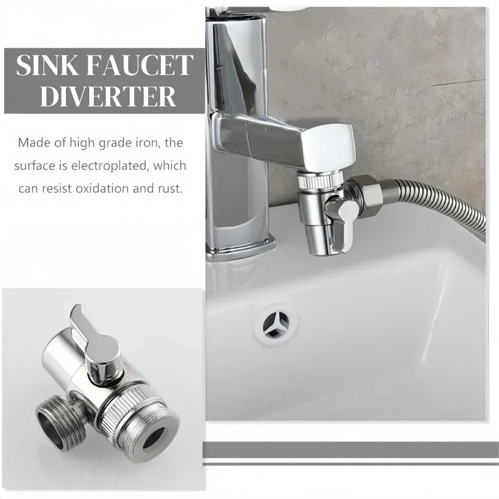 Faucet Switch Adapter Zinc Alloy/Plastic Kitchen Sink Splitter Diverter Valve Water Tap Sprayer Connector Bathroom Accessories