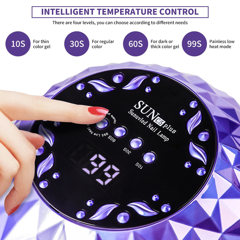 Professional UV LED Nail Dryer 36 LED Lamp Beads Gel Curing Lamp with 4 Timers and Automatic Sensor Nail Curing Lamp Tool