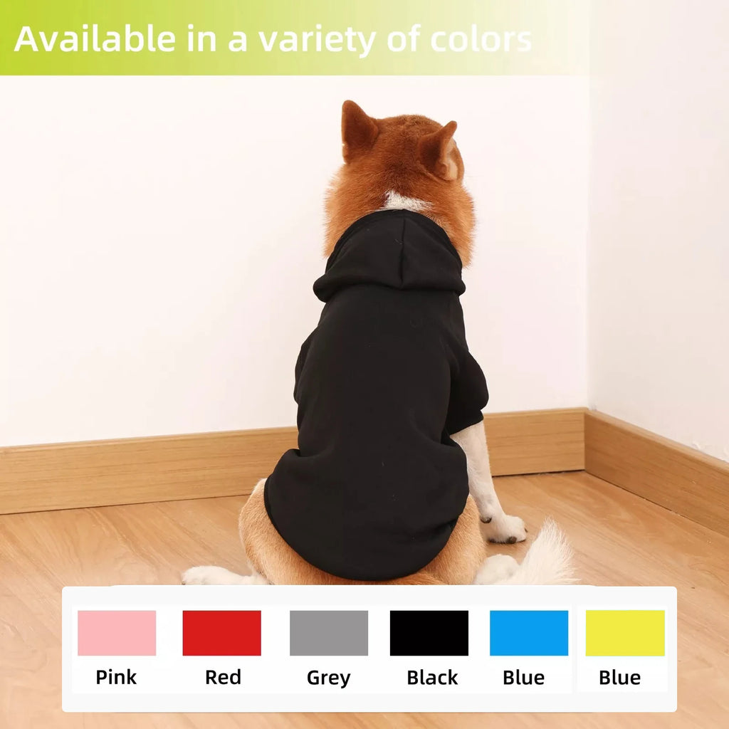 Winter Dog Clothes Sport Hoodies Sweatshirts Warm Coat Clothing Autumn for Small Medium Large Dogs Big  Pets Puppy hooded sweats