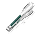 1pc Non Slip Stainless Steel Food Tongs Meat Salad Bread Clip Barbecue Grill Buffet Clamp Cooking Tools Kitchen Accessories