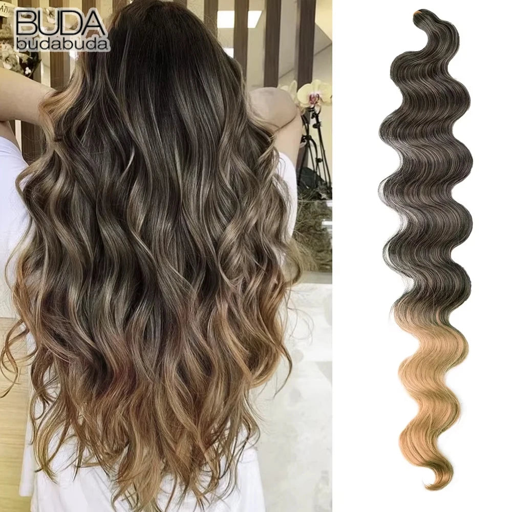 Long Deep Wave Braiding Hair 28 Inch Ocean Wave Crochet Hair Synthetic Deep Curly Crochet Hair Extensions For Black Women