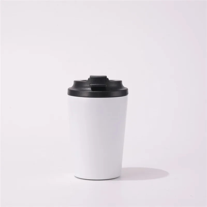 350ML Creative 304 Stainless Steel Travel Mug Coffee Mug Double Wall Vacuum Insulated Tumbler Wide Mouth Tea Cup with Lid