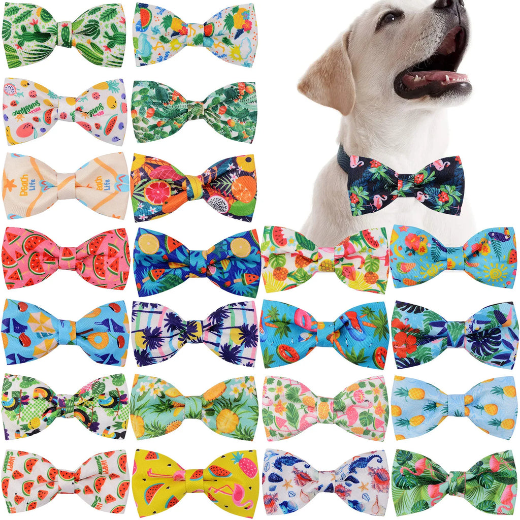 50/100pcs Summer Fruit Pet Accessories Movable Pet Dog Bow Tie Fall Dog Supplies Pet Dog Collar Accessories Dog Bowties
