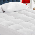 Extra Thick Cooling Mattress Topper for Queen Bed - Soft Pillow Top with Deep Pocket for Back Pain Relief