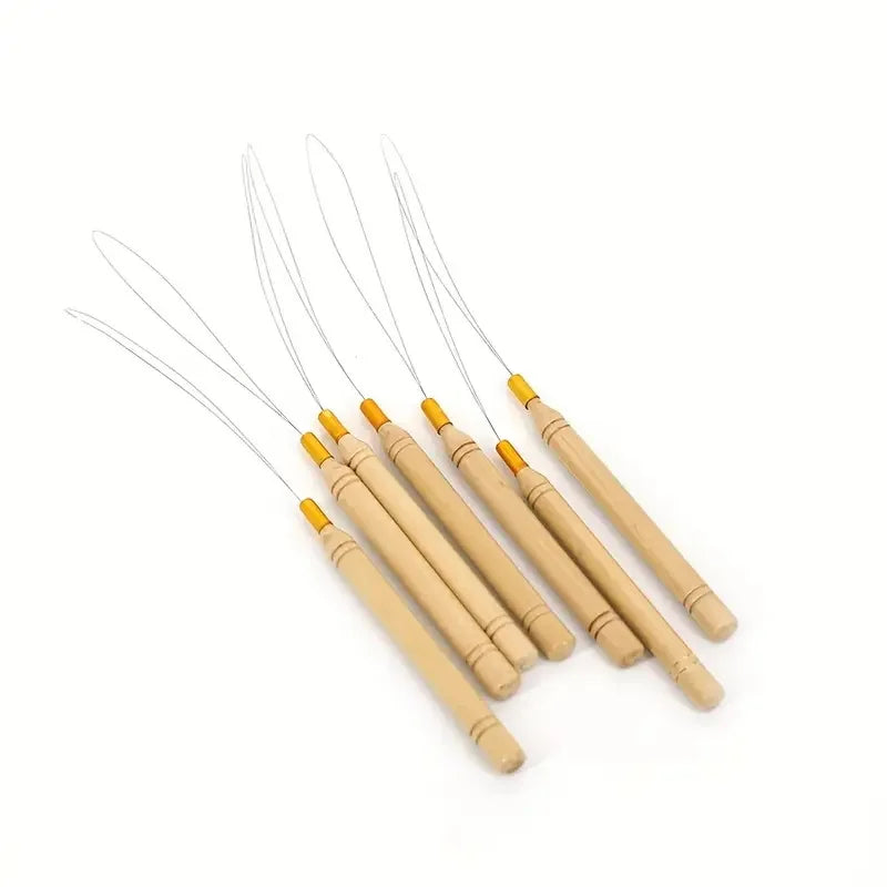 2-20pcs Micro Rings Loop Tool Loop Threader Pulling Needle Used with Hair Plier And Beads for Human Hair Feather Extension Tools