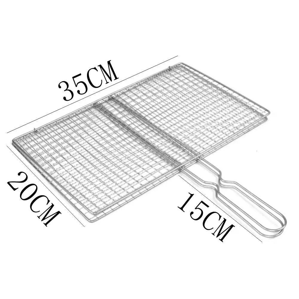 Hot Iron Barbecue Net Silvery Barbecue Iron Mesh Clamp BBQ Tools Picnic