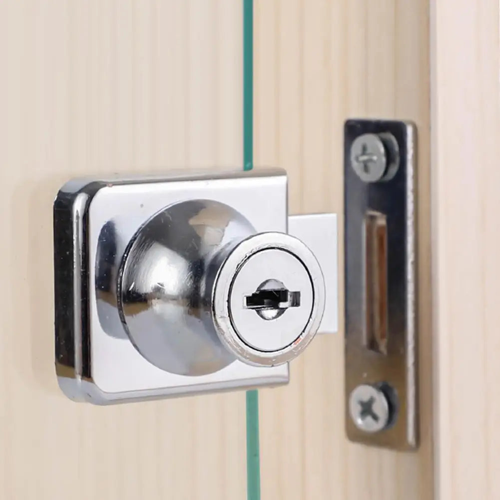 Glass Wine Cabinet Door Lock Zinc Alloy Mobile Phone Counter Lock Glass Cabinet Lock Display Showcase Glass Locks