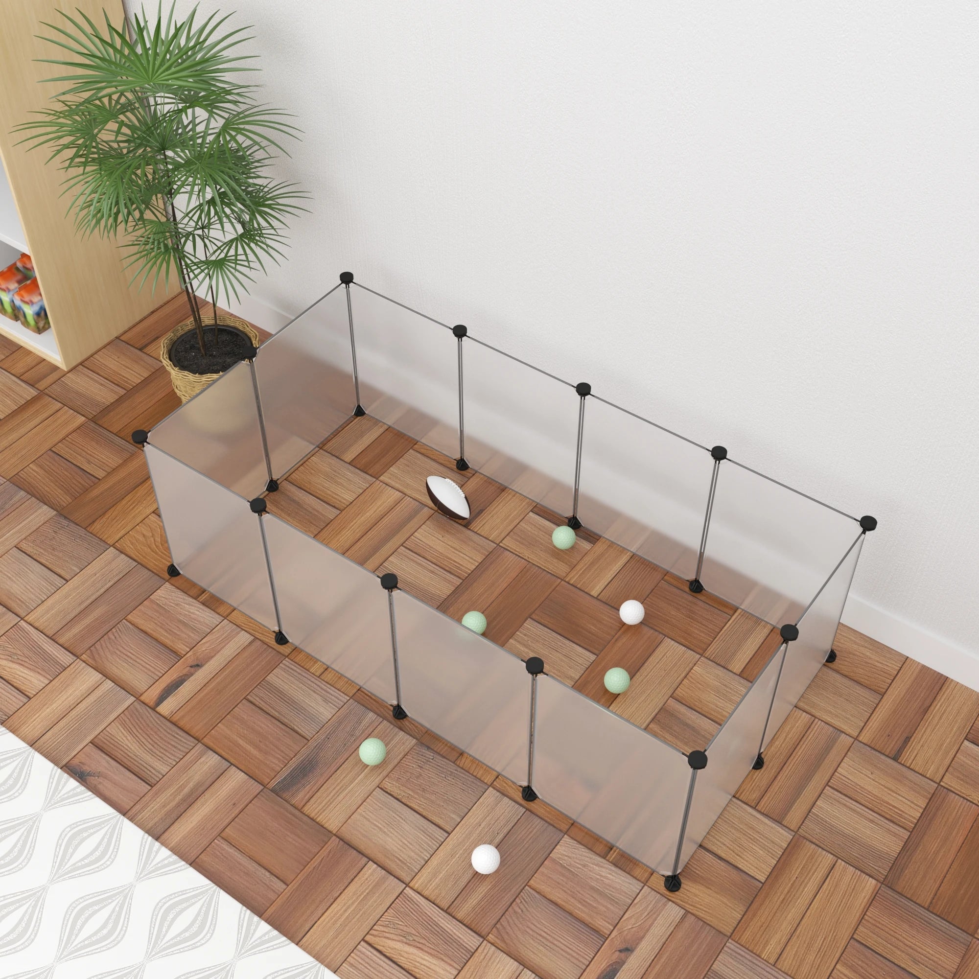 DIY Pet Playpen Rabbit Accessories Indoor Guinea Pig House with Door Cage for Cat Hedgehog Hamster Exercise Modular Enclosure