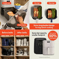 6-Quart Slim Air Fryer with Nonstick Coating, Adjustable Temperature, 6 Cooking Modes, 60-Minute Auto-Off Timer