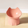 Cat bowl with long ears and high feet bowl cat and dog neck protection and anti-overturning plastic raised pet bowl