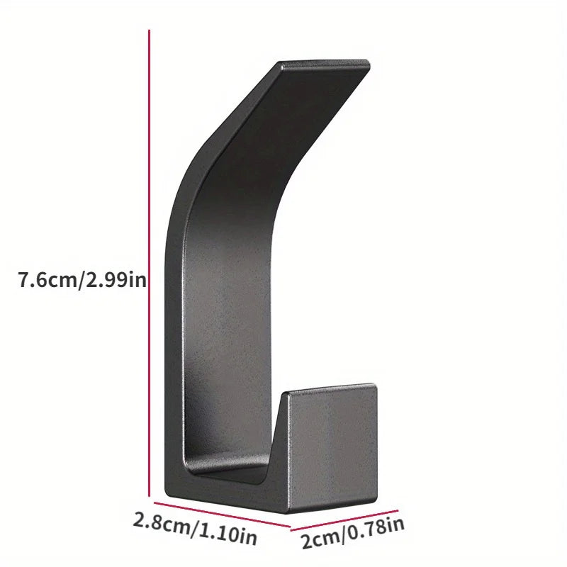 5pcs Adhesive Hooks For Walls - No-Drill, Multi-Use For  Kitchen, Bathroom - Durable Abs Resin, Ideal For Clothes & Hats