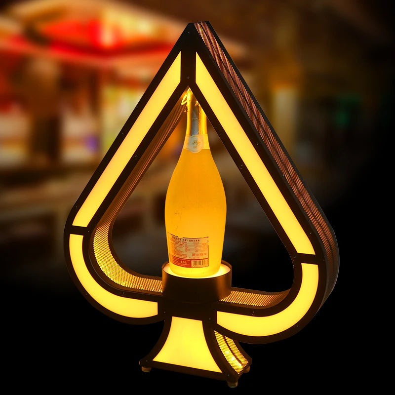 Bar Luminousspades A bottle presenter, Night VIP Champagne Bottle Display Stand, Bar Nightclub KTV Bottle Display Decor