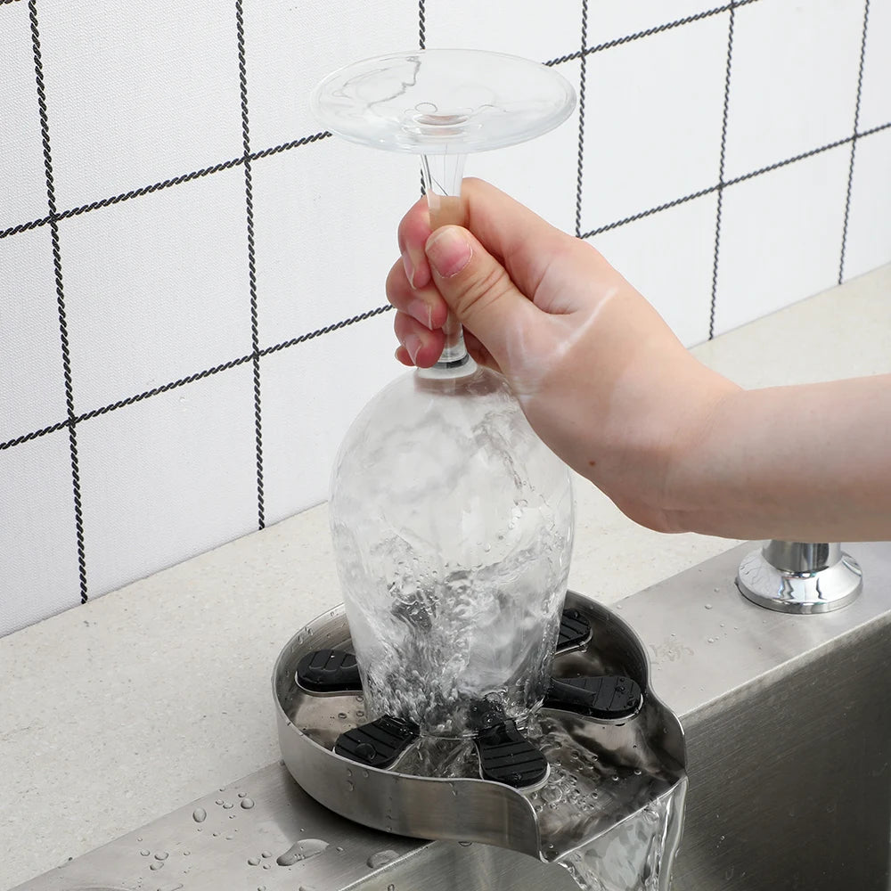 ZAPPO Glass Rinser for Kitchen Sink Cup Washer Glass Rinser Suitable for Cleaning All Kinds of Cups/Bottles for All Occasions