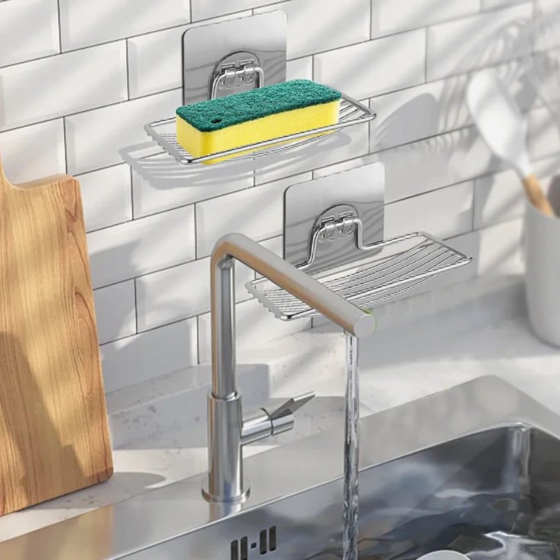 Stainless Steel Soap Rack Wall Mounted Soap Holder High Quality Soap Sponge Dish Bathroom Accessories Soap Dishes Self Adhesive