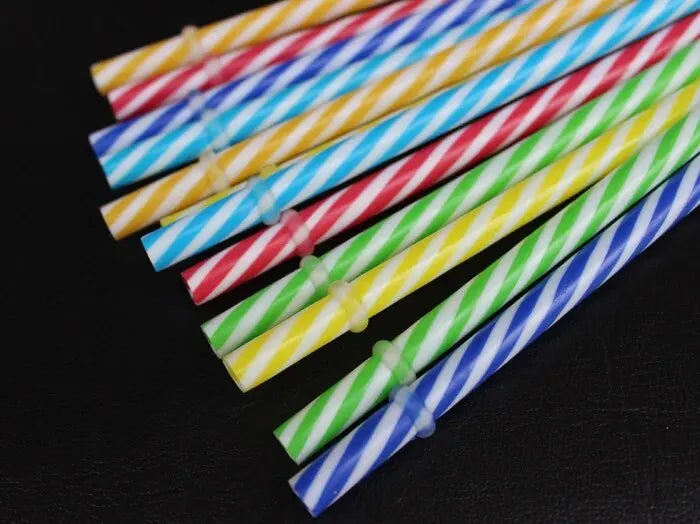 12 PCS New Pure Color Belt Belt Glitter Gold Powder Plastic Tube Thickened and Hard Party Creative Ceusable Colorful Straw