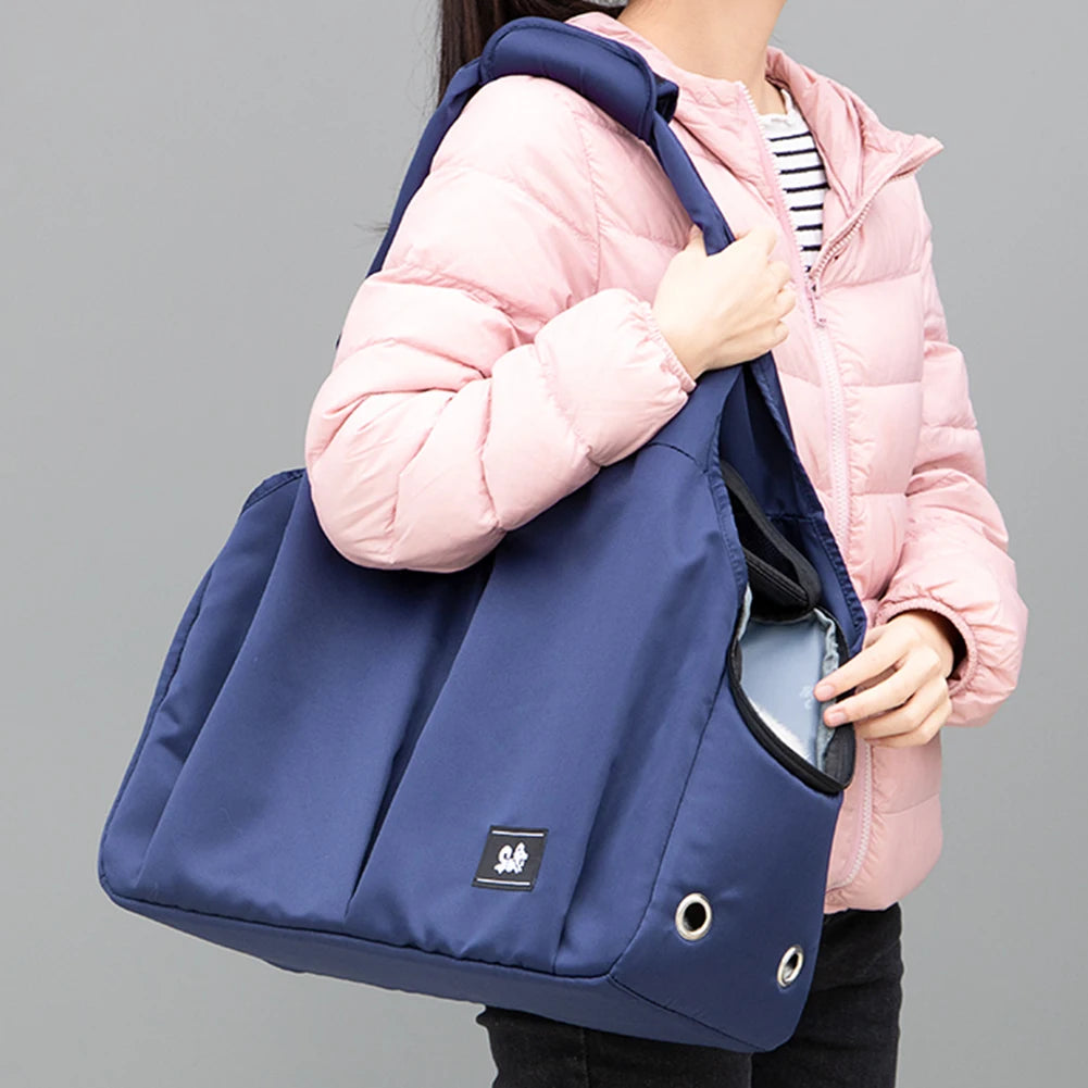Portable Soft Sided Cat Carrier Breathable Mesh Top Window Small Dog Pet Carrying Bag Travel Transporter Shoulder Bags