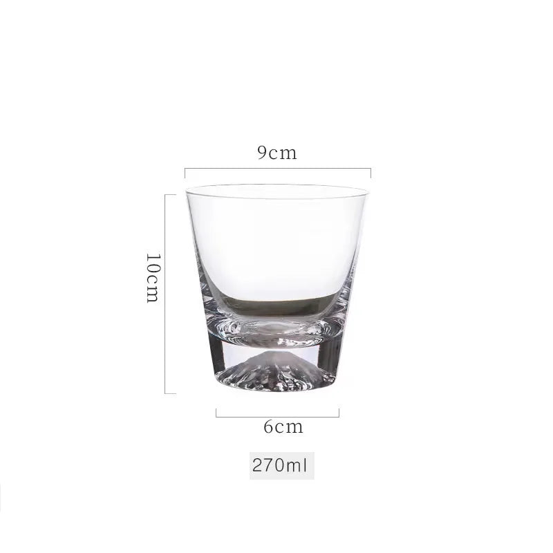 2/1Pcs Transparent Snow Mountain Cup Japanese Mount Fuji Whisky Glass Cup Breakfast Milk Drink Beer Wine Fruit Juice Cups Gift