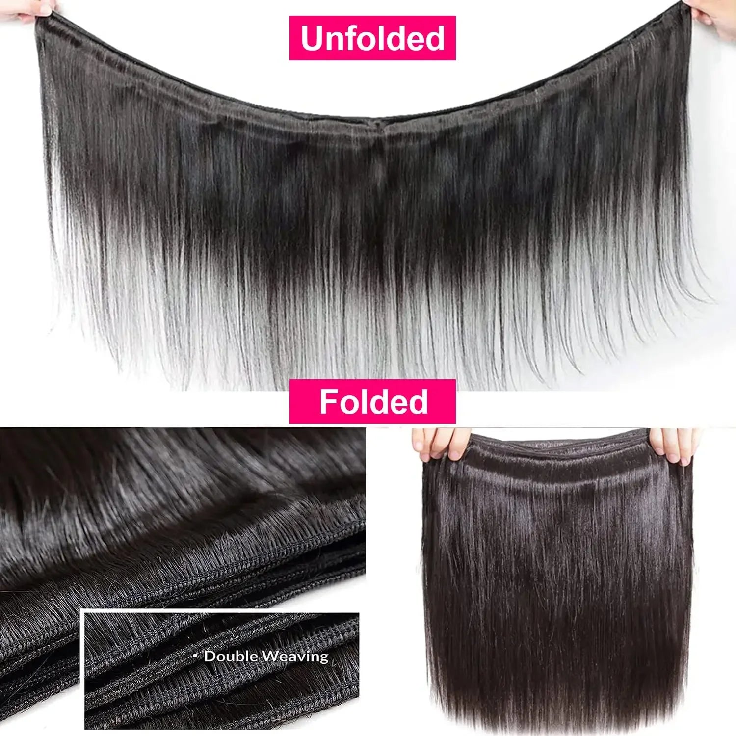 Silkwave Bone Straight Human Hair Bundles 100% 28 30 Inch Remy Brazilian Silky Hair 3/4 pieces Human Hair Extensions Virgin Hair