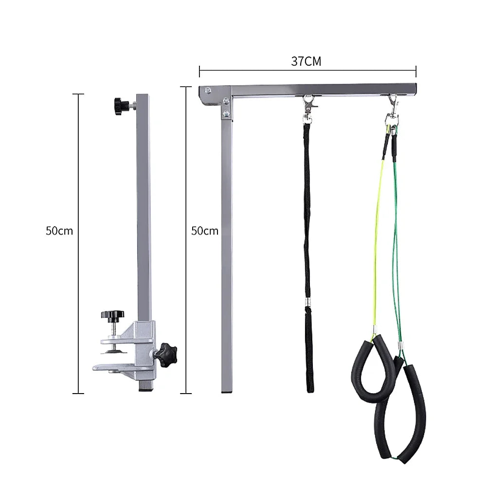 Foldable Grooming Bracket Adjustable Stainless Steel Suspender Grooming Table Arm Support Dog Cat Holder Desk Pet Accessories