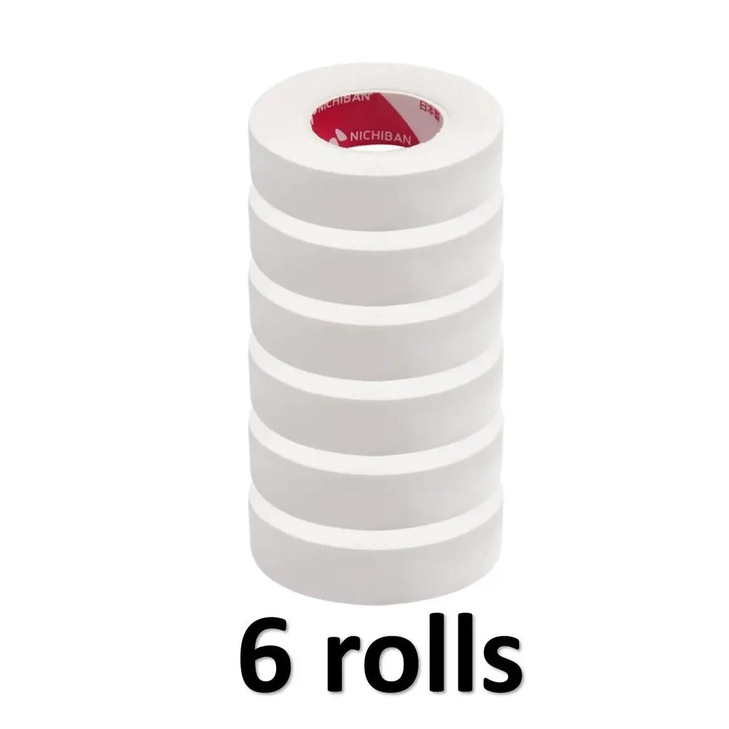 6 Rolls Japanese Insulating Tape for Eyelash Extension Lint Free Under Eye Pads Breathable Non-woven Tape Paper Eyelash Patch