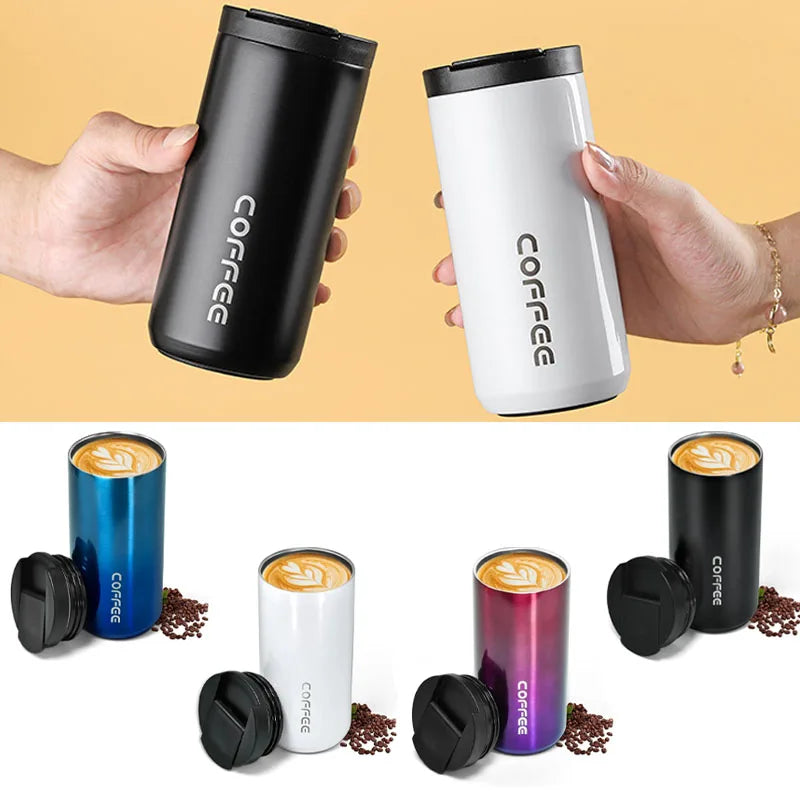 400ml Stainless Steel Coffee Travel Mug Portable Thermos Cup Leak-Proof Vacuum Flask Tea and Coffee Thermos