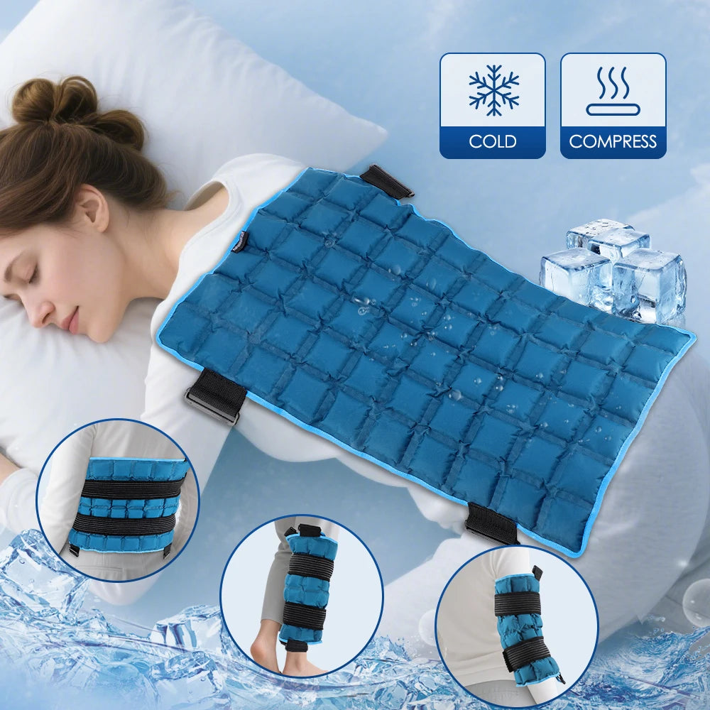 Large Ice Pack Reusable Self-Absorbing Water Cushion Cold Hot Compress Shoulder Back Massage Pad Sport Muscle Relax US Warehouse