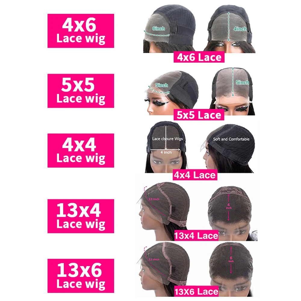 13x4 13x6 HD Transparent Straight Lace Front Wigs  32 34 36  Human Hair  360 Lace Frontal Wigs Brazilian   lace  Closure Wig