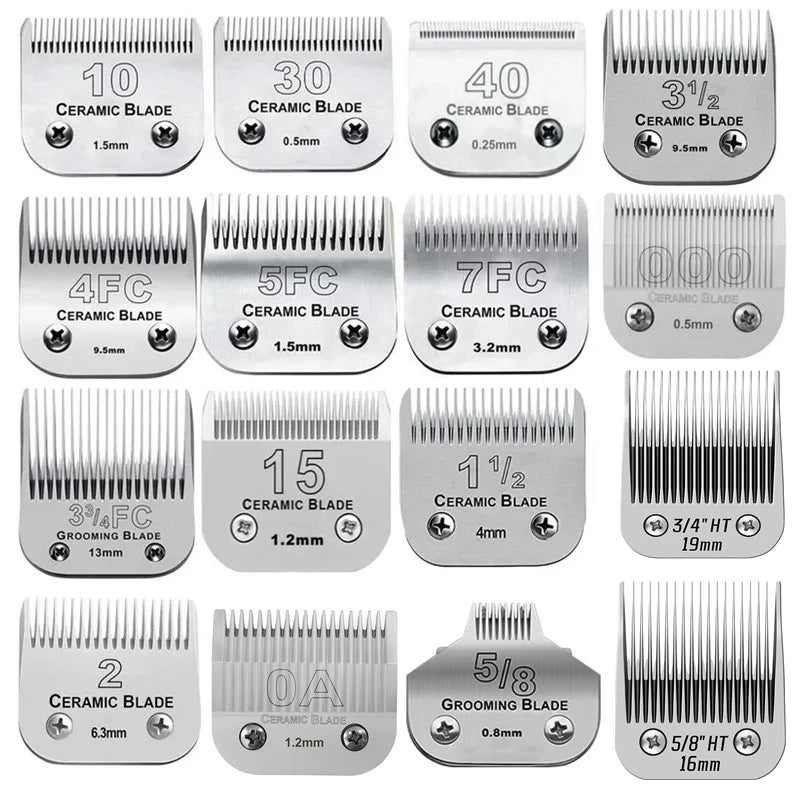 Dog/Animal Detachable Clipper Ceramic Blade For Andis/Oster A5 A6/Wahl KM/Heiniger/Laube/Conair Pro Pet Clippers