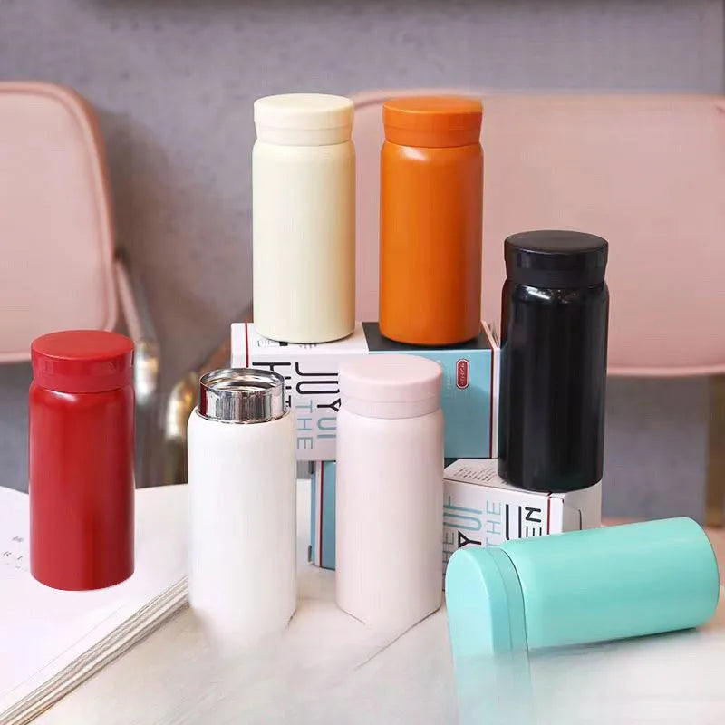 200ML/300ML Stainless Steel Pocket Cup Mini Insulated Cup Car Vacuum Flasks Coffee Cup Portable Leak-proof Thermal Water Bottle