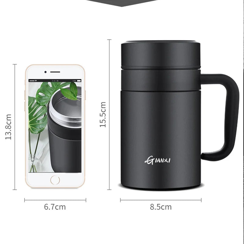 Vacuum Flask Large-capacity Stainless Steel Heat Preservation Cup Household High-grade Simple Insulation Cup