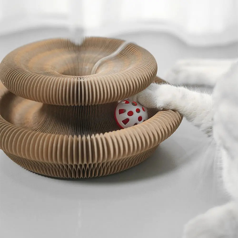 Transformable Kitty Kurlz Cat Toy Wear-Resistant No Crumbs Cat Scratching Board Resistant To Scratching Cat Scratcher