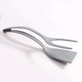 2 in 1 Omelette Shovel Clip Non Stick Silicone Spatula Tongs Pancake Toasted Bread Fried Egg Clip Beef Steak Shovel Gadget