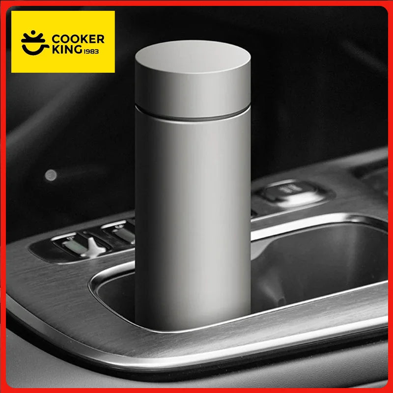 COOKER KING 450ml Pure Titanium Vacuum Thermos Bottle Lightweight Insulated Water Bottle With Tea strainer Keep warm and cold