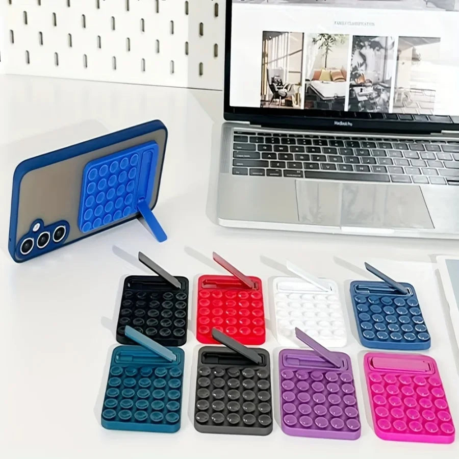 Multifunctional Phone Stand | Sturdy Metal Stand With Strong Silicone Suction Cup | Hands-free Multi-scene Phone Stand With Adhe