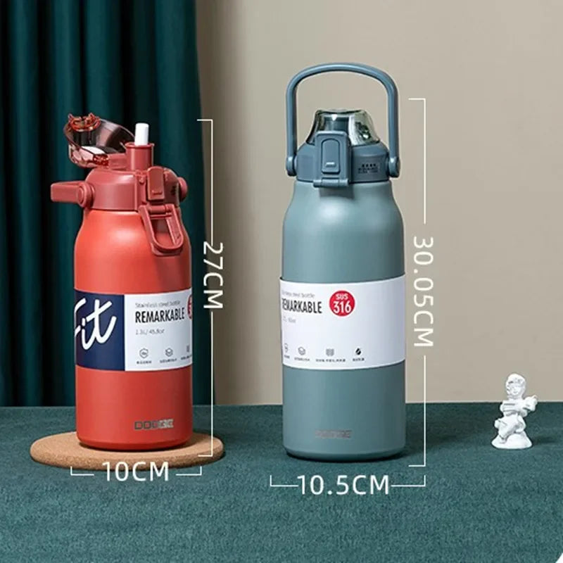 Large Capacity Thermo Bottle Portable Thermal Mug Thermos Water Bottle Tumbler Thermoses Outdoor Insulated Stainless Steel Cup