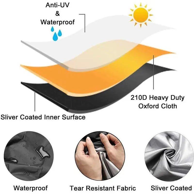 5 Size Cover For BBQ,Round Grill Cover Anti-Dust Waterproof Weber Heavy Duty Charbroil BBQ Cover,Outdoor Rain Protective Cover