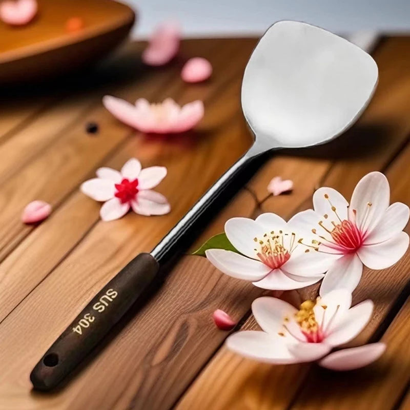 Kitchen Companion Iron Wok Spatula & Ladle; Ideal for Cooking with Stainless Steel Equipment