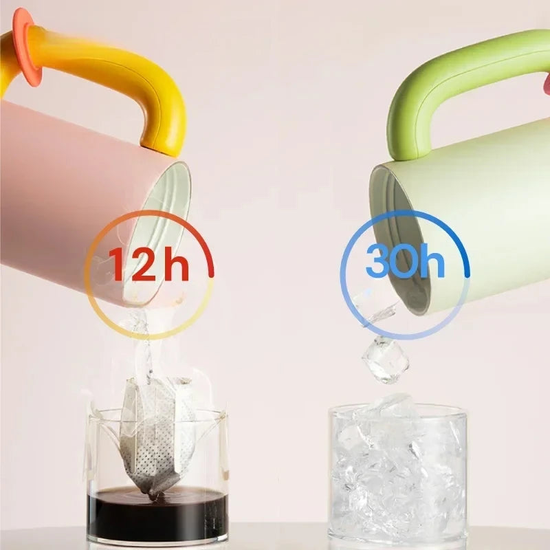 Chakolab High-capacity Cup with Straw Stainless Steel Vacuum Cup Silicone Pad 1050ml Pp Portable Ice King Cup for Hot Coffee Man