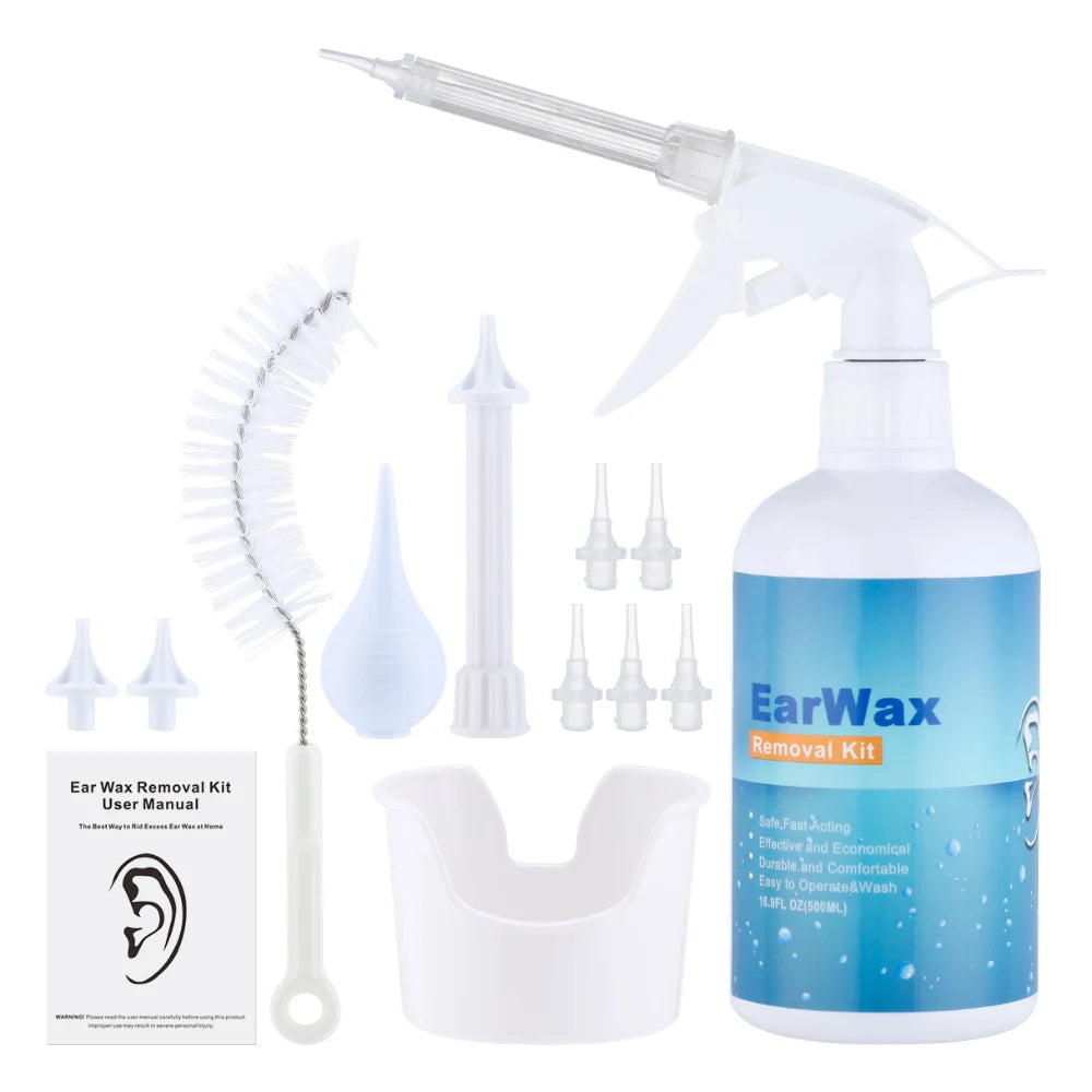 Ear Wax Removal Kit Ear Irrigation Cleaning Plastic Bottle Ear Irrigation Washing Set for Kids Ear Cleaning Care Tool