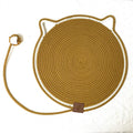 Cotton Rope Woven Cat Scratching Mat and Toy Ball Combo Cat Sleeping Pad Scratch-Resistant Wear-Resistant Washable Pet Mat